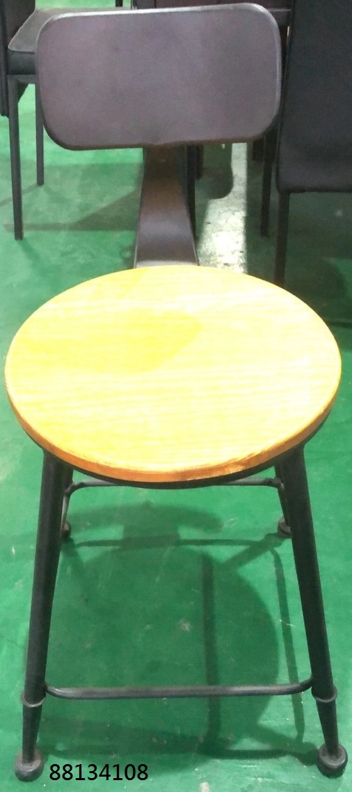 【弘旺二手家具生活館】零碼/庫存 鐵腳餐椅 木紋餐椅 工業風餐椅 黑色皮餐椅 木組椅-各式新舊/二手家具 生活家電買賣