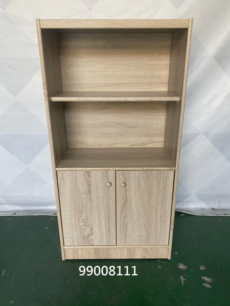 全新/庫存  二格橡木色收納書櫃 開放式一抽書櫃 半開放式書櫃 書架