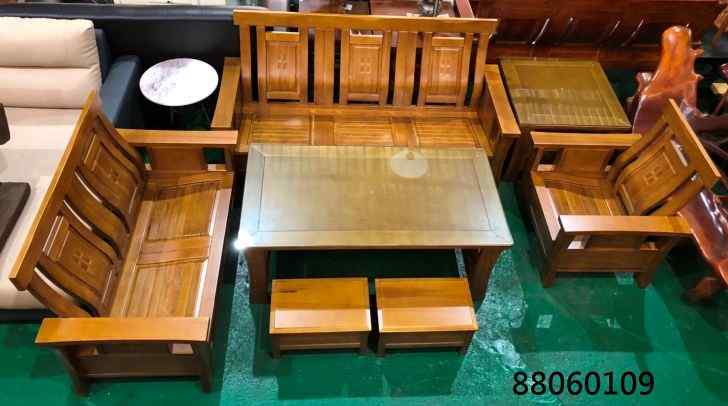 零碼/庫存 柚木色木組椅 實木沙發組 木製沙發組 客廳木組椅