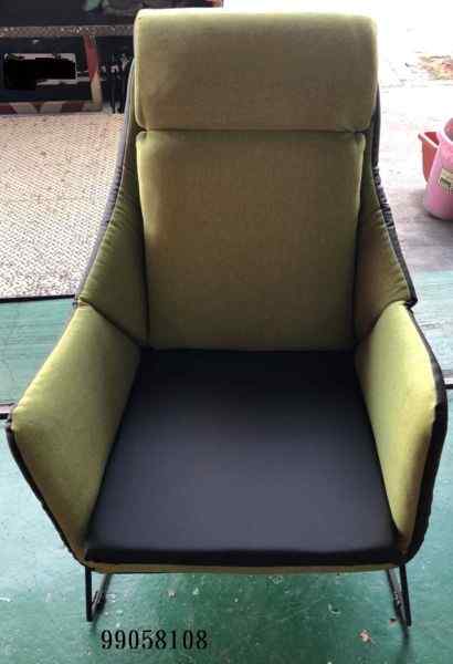全新/庫存 草綠單人椅 水鑽沙發 沙發床 貓抓皮沙發 木製沙發